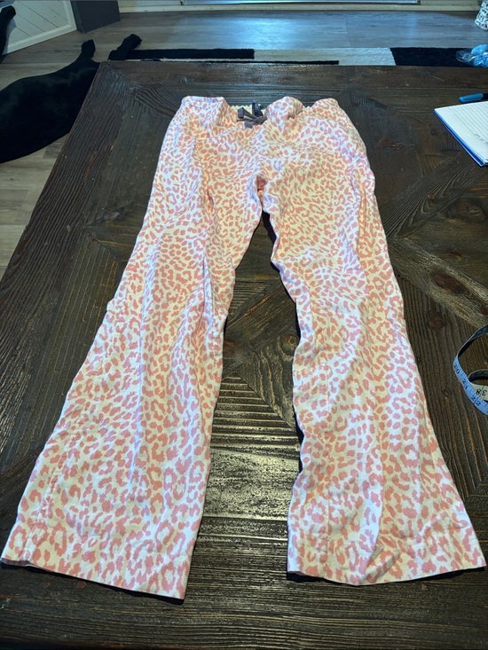 J. Crew Other - J. Crew Pink Leopard-Print Flared Joggers